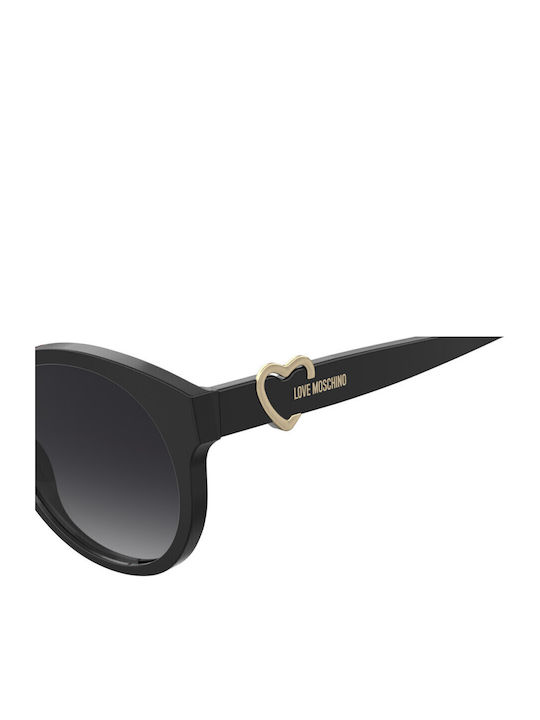 Moschino Women's Sunglasses with Black Plastic Frame and Black Lens MOL068/S 807/9O