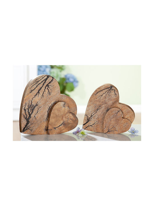 ArteLibre Διακοσμητική Καρδιά από Ξύλο 17x17cm