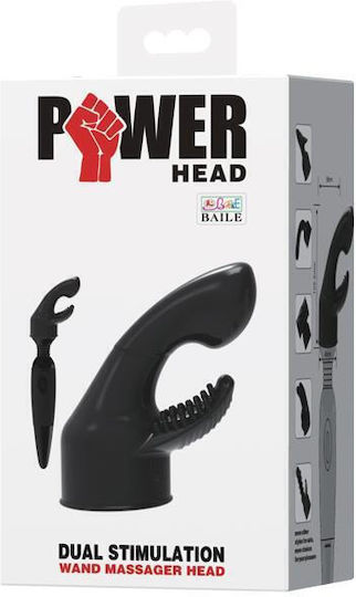 Baile Power Head Dual Stimulation Глава за Вибратор Черно