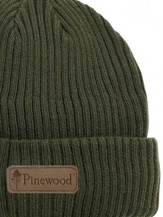 Pinewood New Stoten Beanie Masculin Căciulă cu Tricotaj Rib în culoarea Kaki