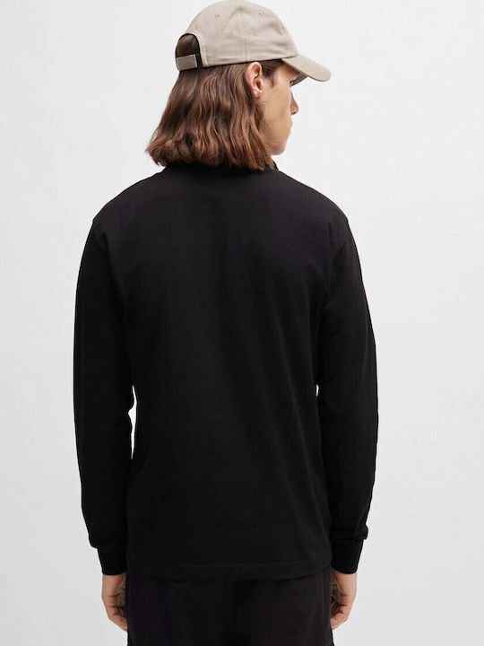Polo Short Sleeve Black Blouse