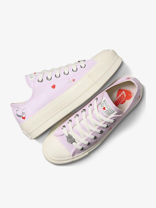 Chuck Taylor All Star Lift Дамски Флатформи Маратонки Lilac Daze / Egret / Fever Dream