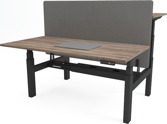 ErgoAction Action Desk Duo Pliabilă Stand de masă din Metal Alb 180x60x62.5cm