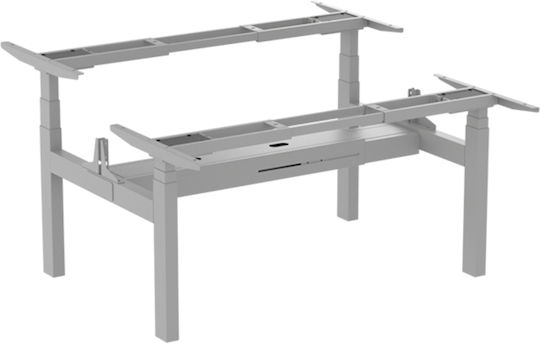 ErgoAction Action Desk Duo Pliabilă Stand de masă din Metal Alb 180x60x62.5cm