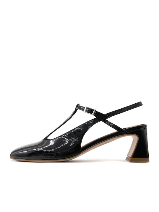 Angel Alarcon Patent Leather Black High Heels