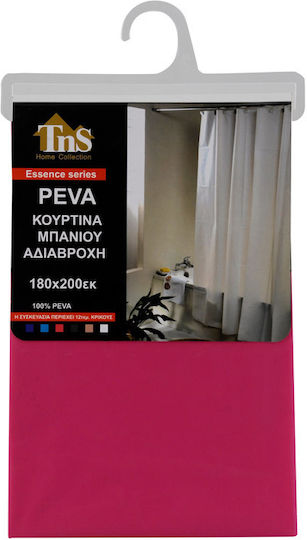 TnS Κουρτίνα Μπάνιου 180x200cm Μονόχρωμη (Διάφορα Χρώματα)