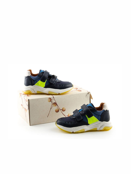 Bisgaard Kids Sneakers with Scratch Navy Blue