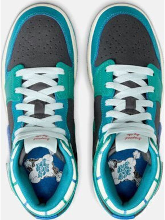 Retro Kids Sneakers High Green