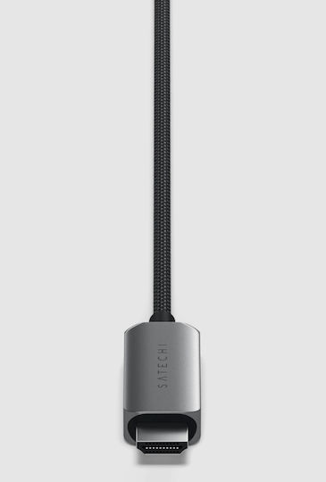 Satechi HDMI 2.1 Ultra High Speed 48Gbps 4K 120Hz HDR VRR Cable HDMI Male - USB-C Male 2m Gray