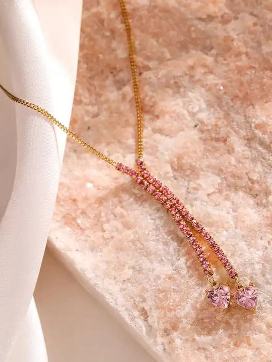Callajewels Колие с дизайн Сърце с Циркон
