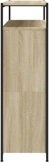 Holz Schuhschrank mit 4 Regalen Beige L100xW34xH112cm