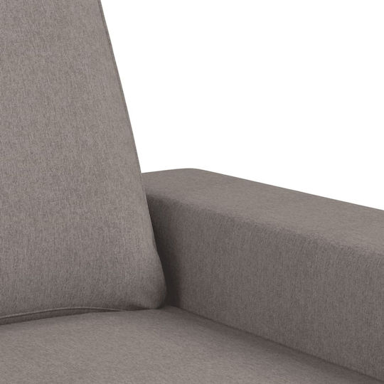 Three-Seater Couch Taupe 214x77x80 cm