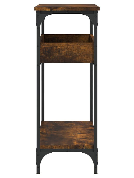 Console Table Wood & Metal Smoky Oak L100xW29xH75cm