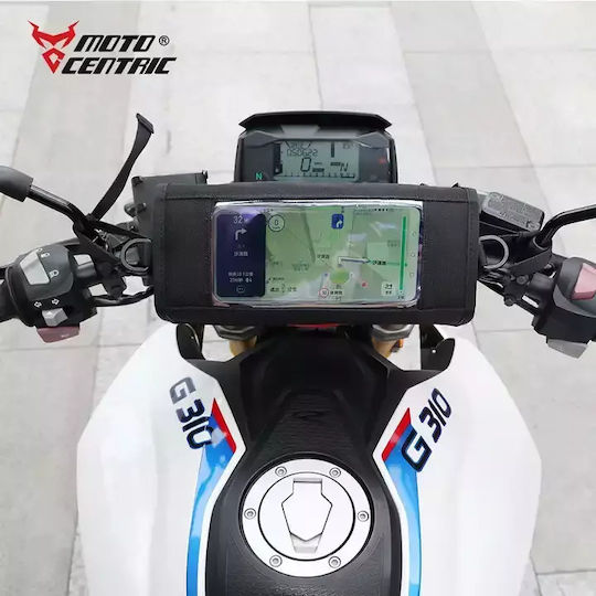 Moto Centric Τσαντάκι Τιμονιού Μοτοσυκλέτας σε Μαύρο Χρώμα