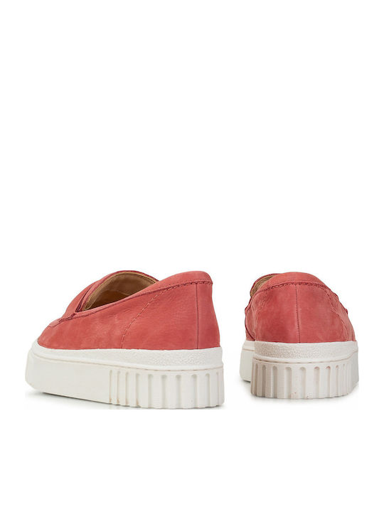 Cove Leather Women's Moccasins in Pink Color