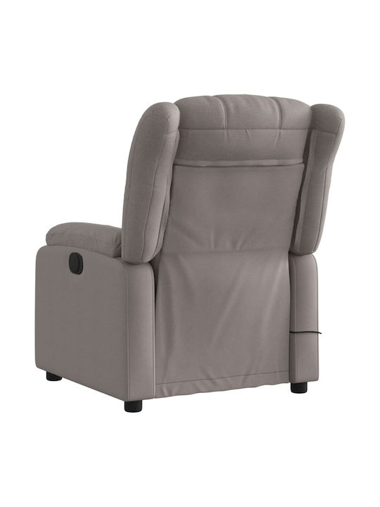 Πολυθρόνα Relax Massage με Υποπόδιο Taupe 78x92x98cm