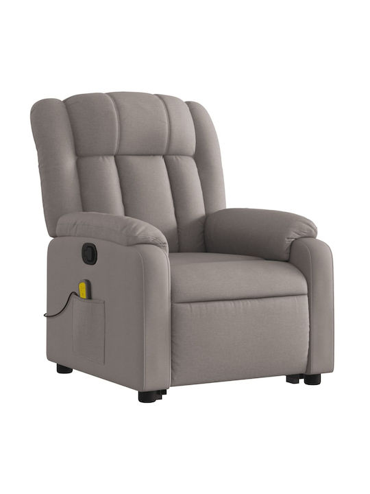 Relaxsessel Friseurwaschbecken mit Fußhocker Taupe 78x92x98cm