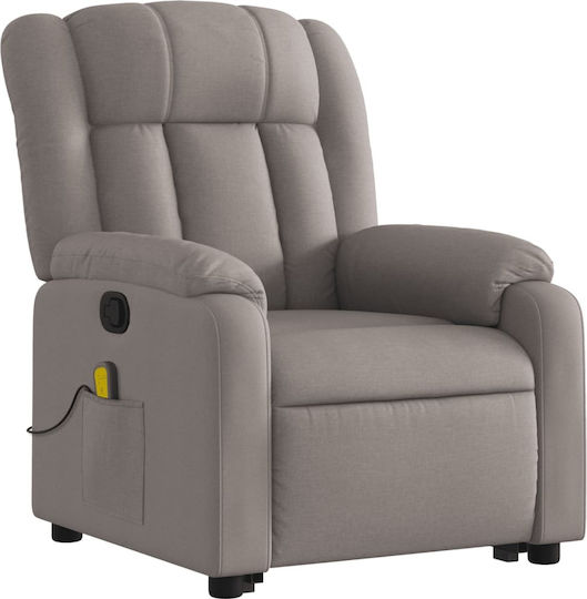 Relaxsessel Friseurwaschbecken mit Fußhocker Taupe 78x92x98cm