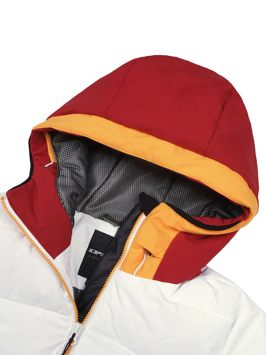 Κοντό Γυναικείο Puffer Μπουφάν για Χειμώνα Optic White