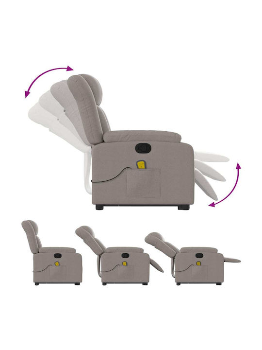 Relaxsessel Friseurwaschbecken mit Fußhocker Taupe 78x92x98cm