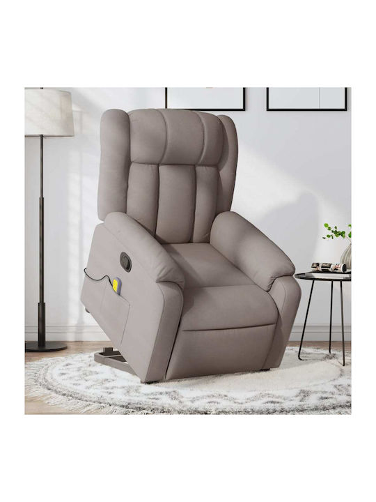 Relaxsessel Friseurwaschbecken mit Fußhocker Taupe 78x92x98cm