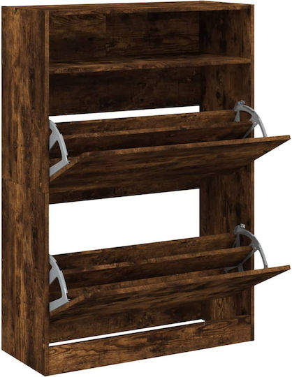 Wooden Shoe Organizer Brown 80x34x116cm