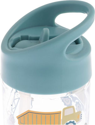 Stephen Joseph Flip Top Kinder Wasserflasche Kunststoff mit Strohhalm Grün 300ml