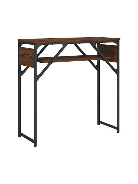 Console Table Wood & Metal Coffee L75xW30xH75cm