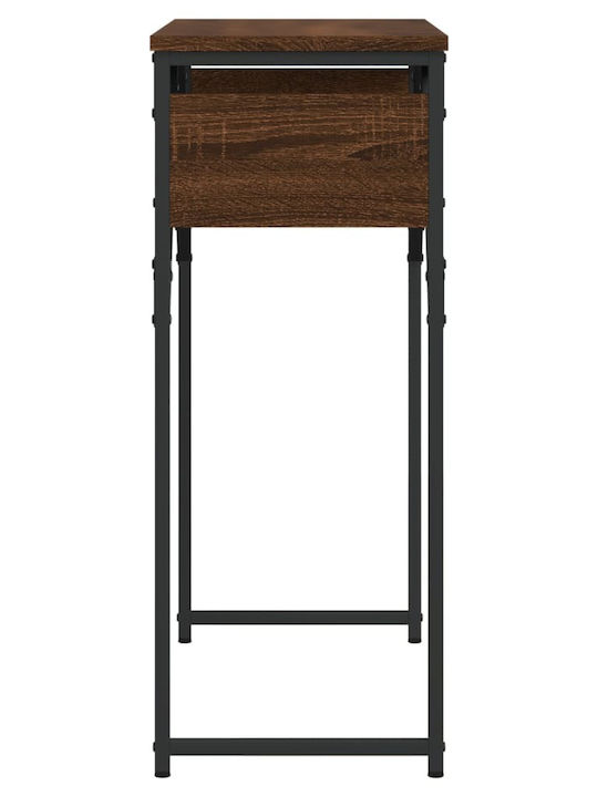 Конзолна маса от Дърво & Метал Кафяв Д75xШ30xВ75cm