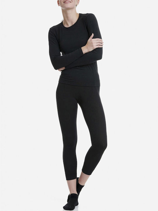 Walk Damen Thermo Hose Schwarz