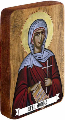 Christening Favor with Religious Icon made of Wood 40pcs 10x10cm