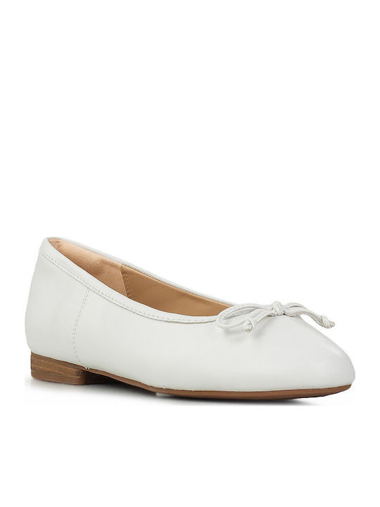 Clarks Leather Ballerinas Lily White