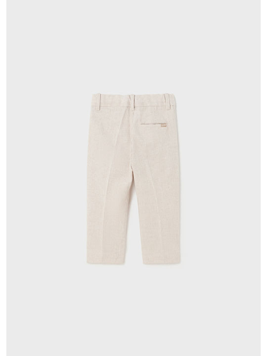 Mayoral Kids Linen Trousers CAFE