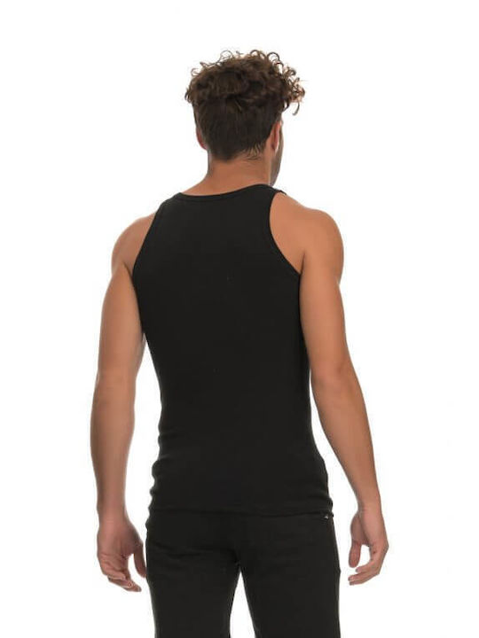 Underwears Men's Undershirts Sleeveless in Black Color 2Pack