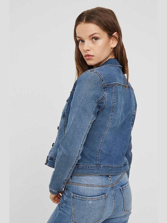 Vero Moda Women's Short Jean Jacket for Spring or Autumn Blue