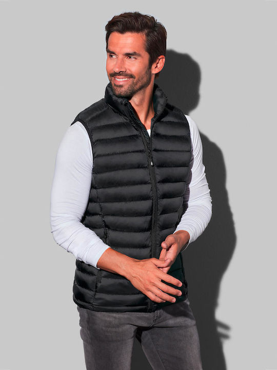 Stedman Men's Sleeveless Puffer Jacket Black Opal