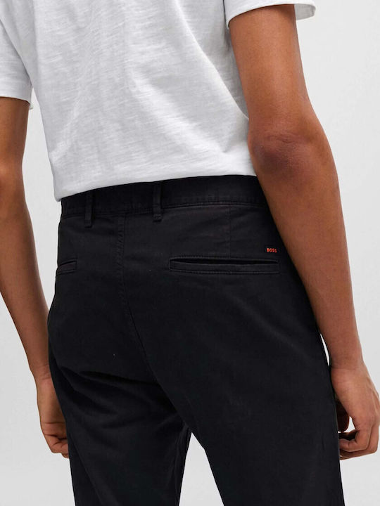 Trousers Chino Elastic in Slim Fit Black