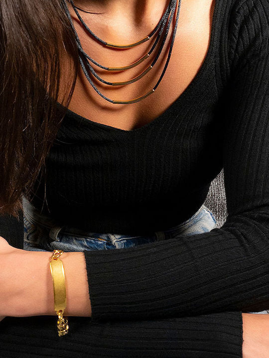 Theodora's Jewellery Bracelet Chain made of Steel Gold Plated