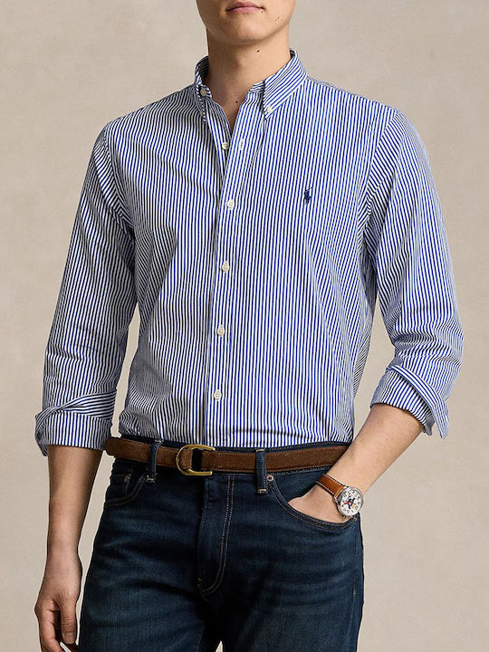 Tシャツ・カットソー Ralph Lauren Striped stretch poplin shirt (710928254 007) Polo Ralph Lauren Classic Fit Striped Stretch Poplin Shirt
