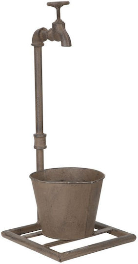 Mauro F Planter Metal Bronze with Stand 19x19x48cm.