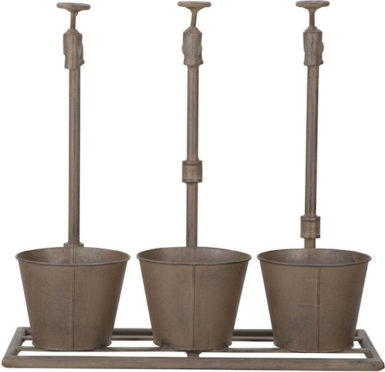 Mauro F Planter Metal Bronze 49x49x48cm.
