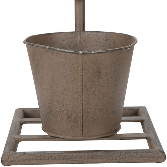 Mauro F Planter Metal Bronze with Stand 19x19x48cm.