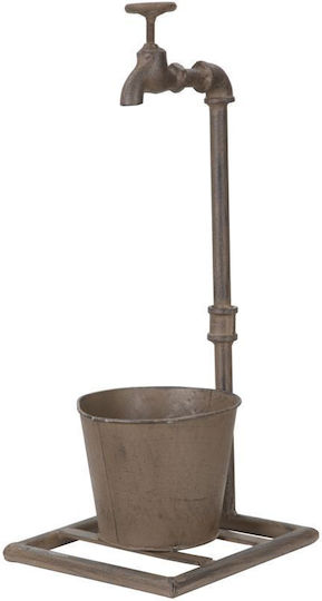 Mauro F Planter Metal Bronze with Stand 19x19x48cm.