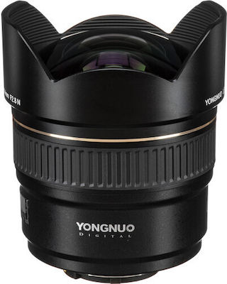 Yongnuo Full Frame Φωτογραφικός Φακός YN 14mm f/2.8 Wide Angle για Nikon F Mount Black