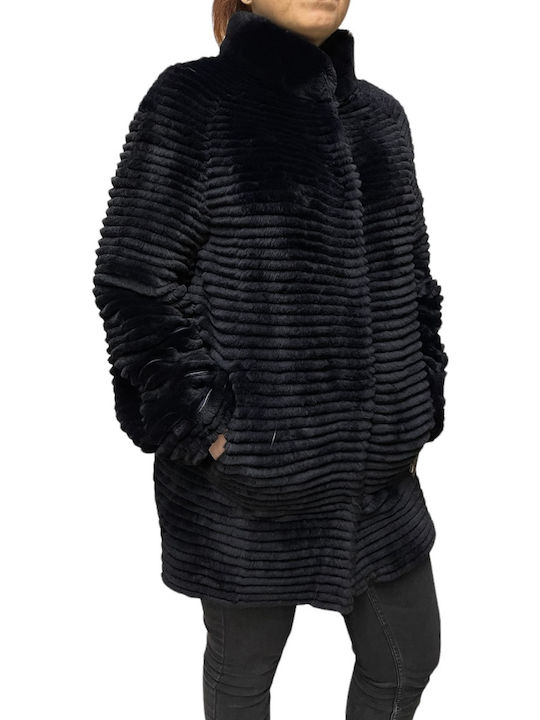 Women's Long Fur Black