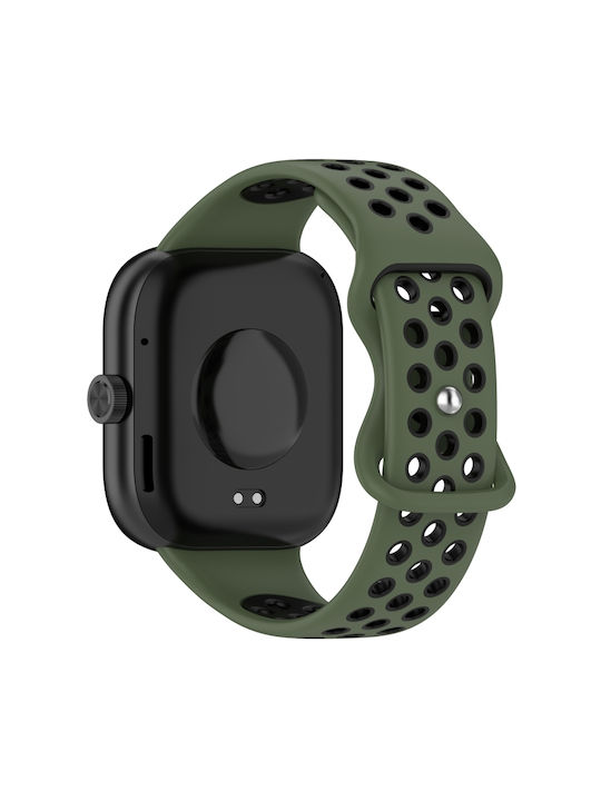 Dual Color Perforated Λουράκι Σιλικόνης Χακί (Redmi Watch 4)