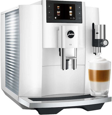 Jura E8 1450W Druck 15bar für Cappuccino mit Mühle Piano White