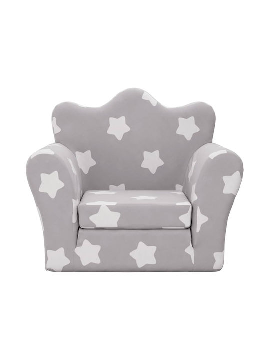 Kids Armchair with Armrests Gray 54x34x45cm