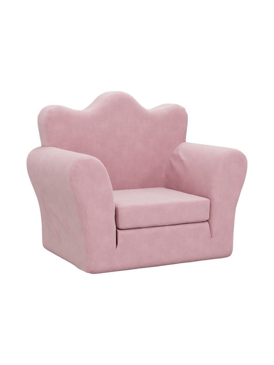 Kids Armchair with Armrests Pink 54x34x45cm