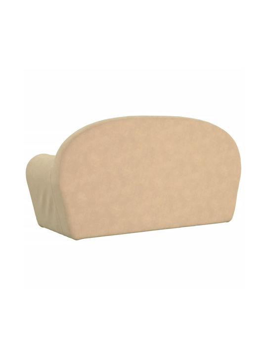 Kids Sofa with Armrests Beige 84x34x45cm